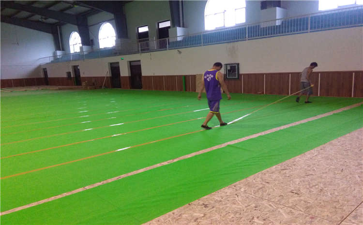 俄勒岡松籃球場(chǎng)木地板安裝工藝