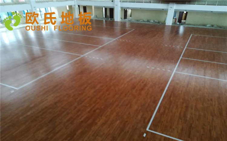 重慶忠縣中學(xué)籃球排球場木地板圖片